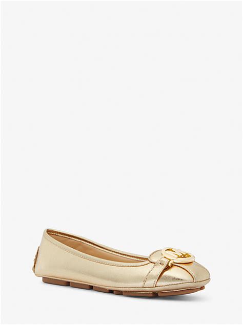 michael kors ballerinas fulton moc|Fulton Metallic Leather Moccasin .